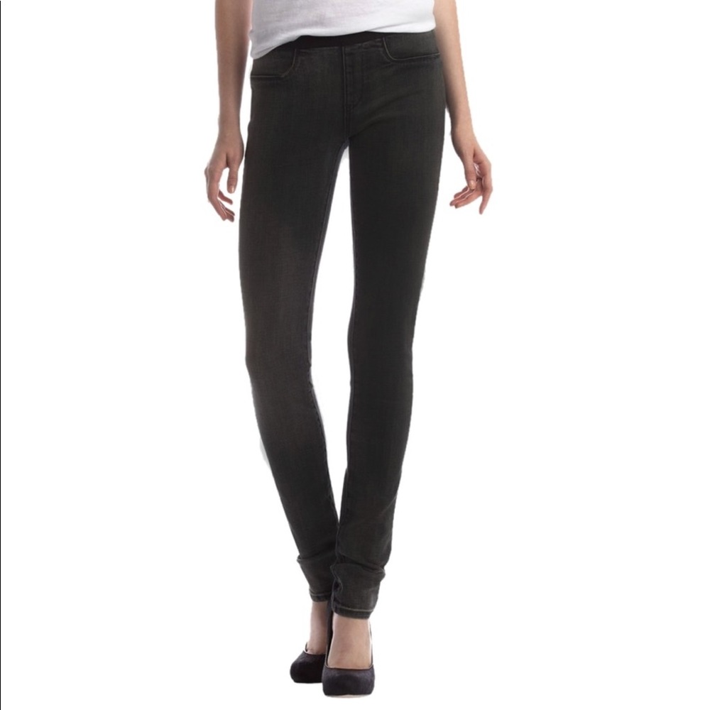 Helmet Lang gray black stretch skinny legging jean